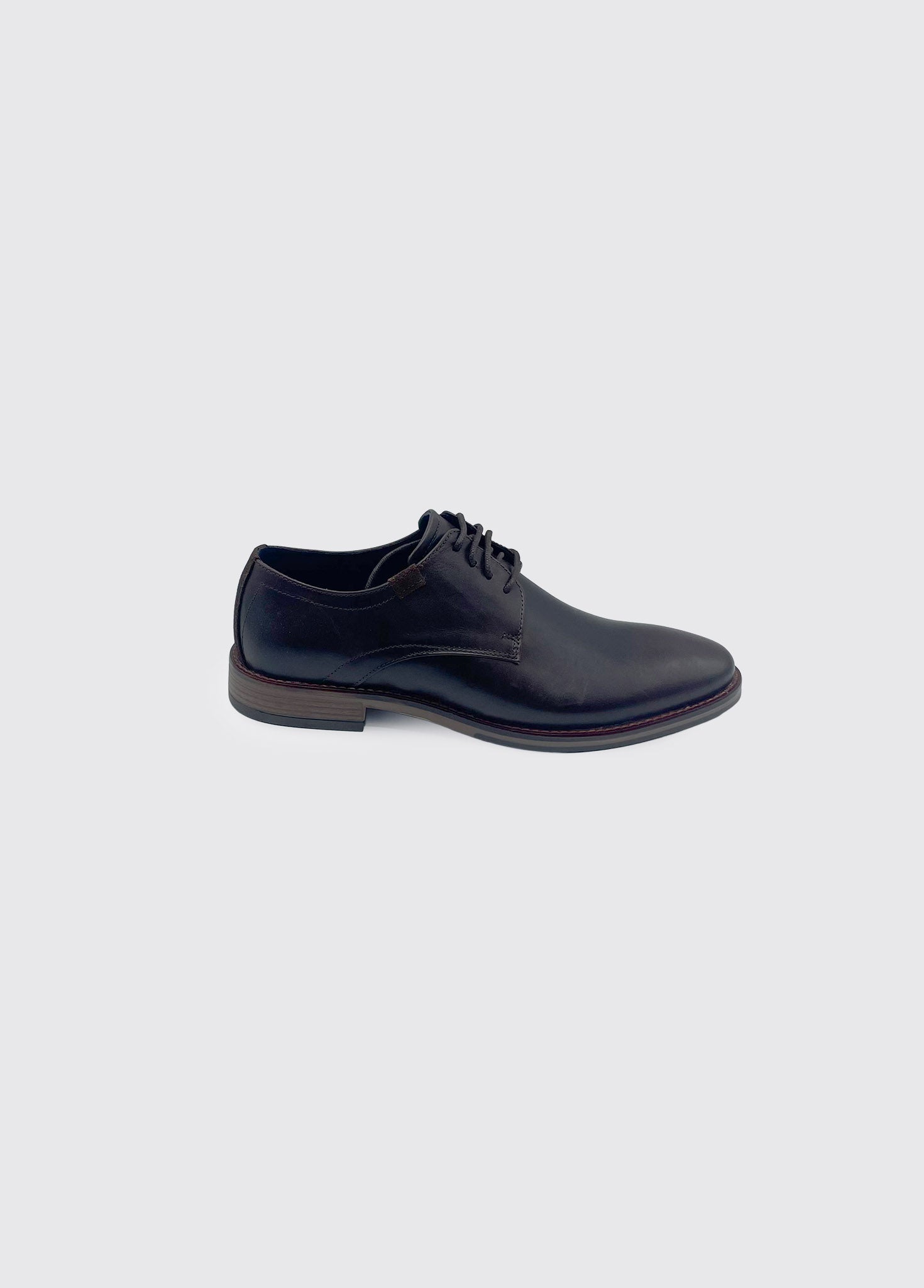 Men's Sherlock Lace Up Mahogany Shoe-Side View