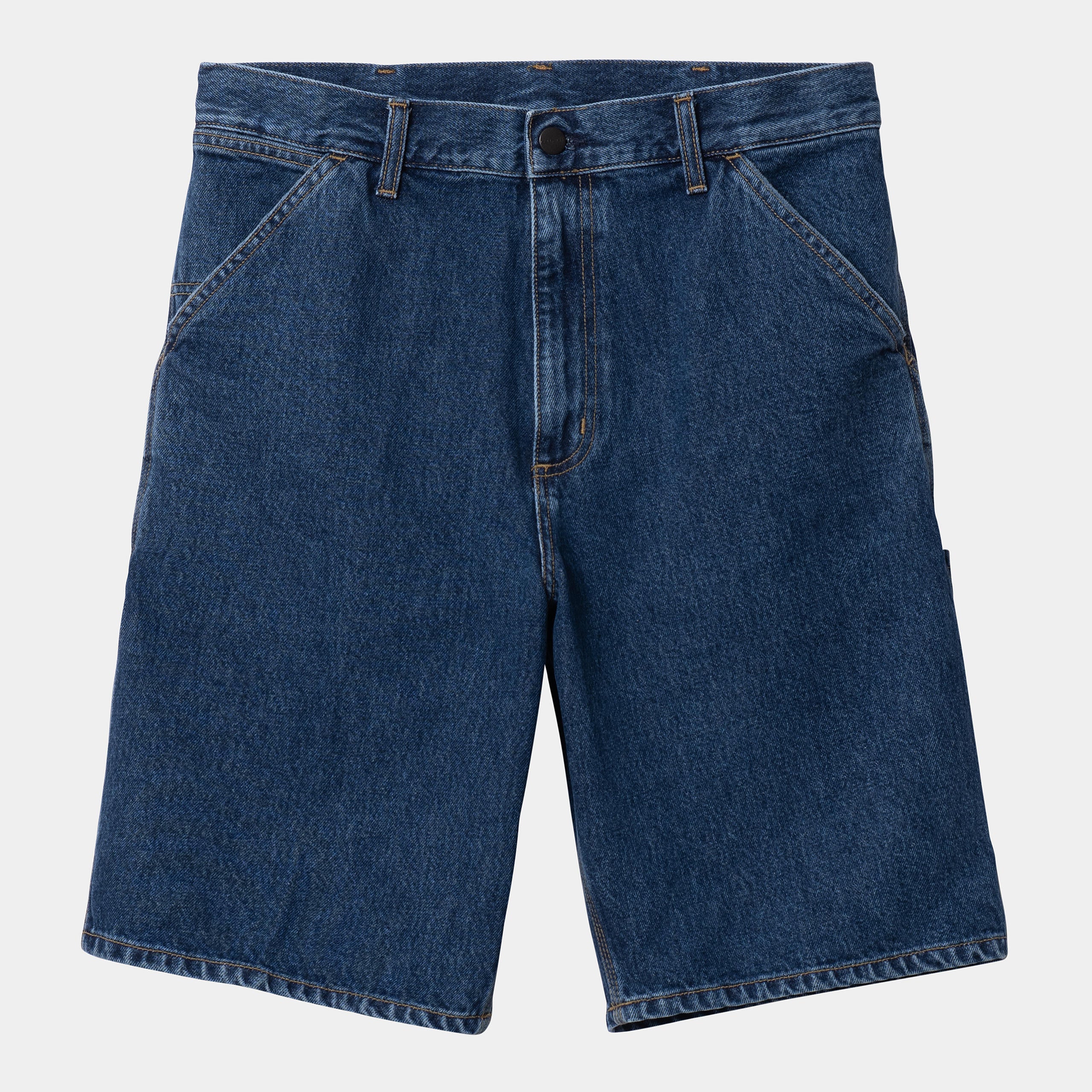 Carhartt WIP Single Knee Short-Blue Blue-Stone Washed back view