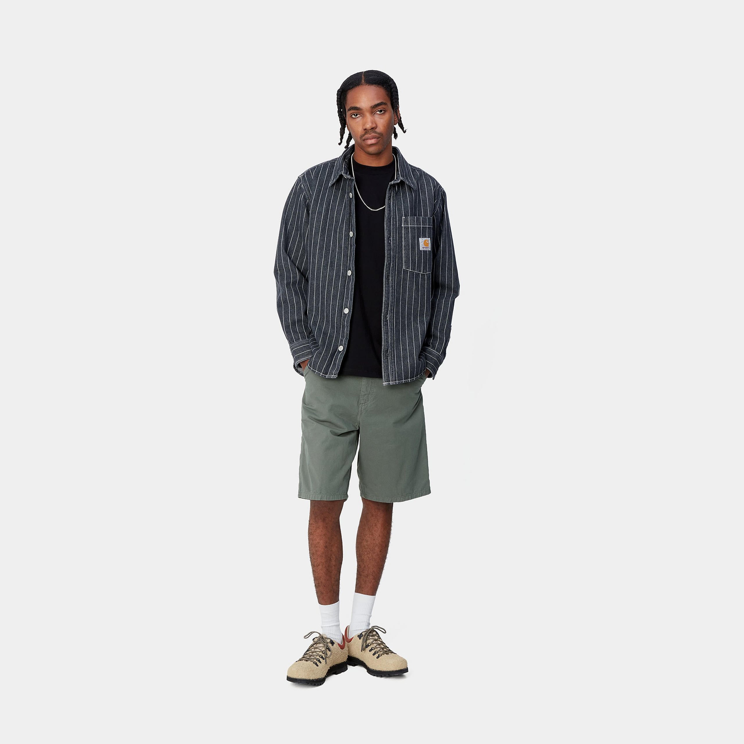 Men's Single Knee Short-Park-Model Full Front View