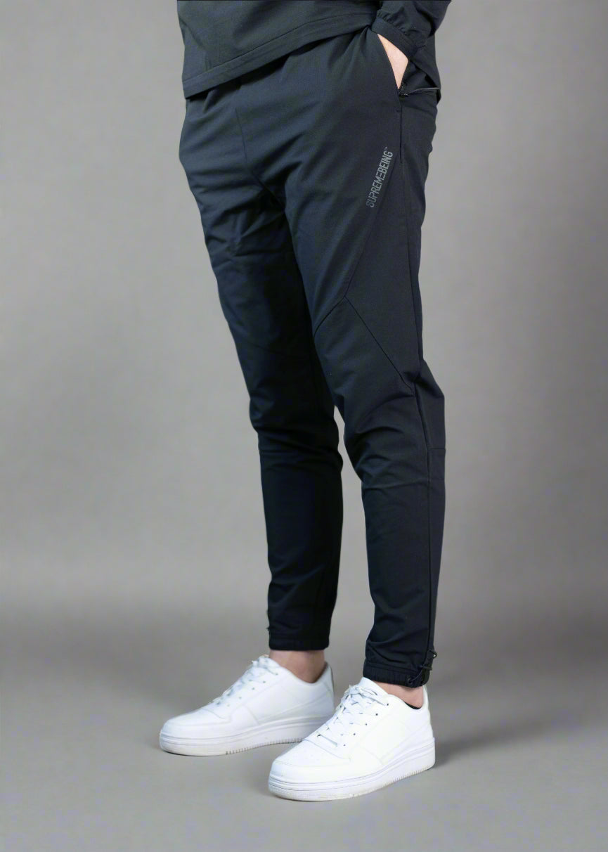 Supreme Being Tecnica Jogger Black Black front view