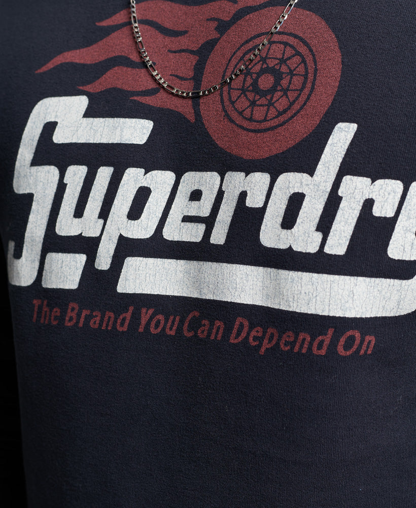 SUPERDRY Vintage Industrial Auto Eclipse Navy Crew Sweatshirt Eclipse Navy detail view