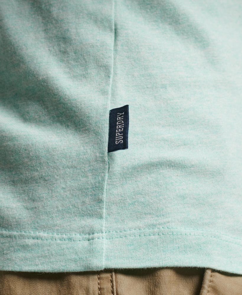 Men's Essential Logo Emb Tee-Light Mint Green Marl-Tab Logo View