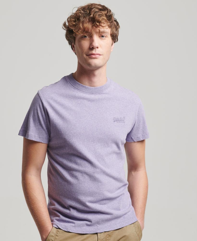 Essential Logo Emb Tee-Iris Purple Marl