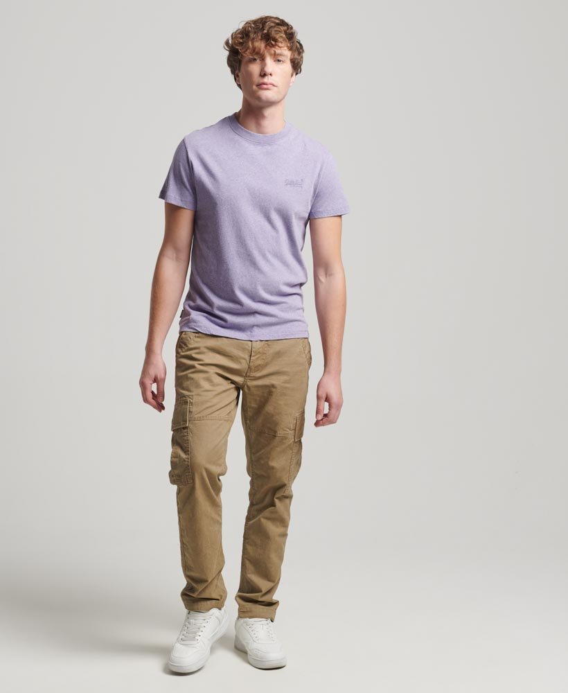 Essential Logo Emb Tee-Iris Purple Marl-Full model view