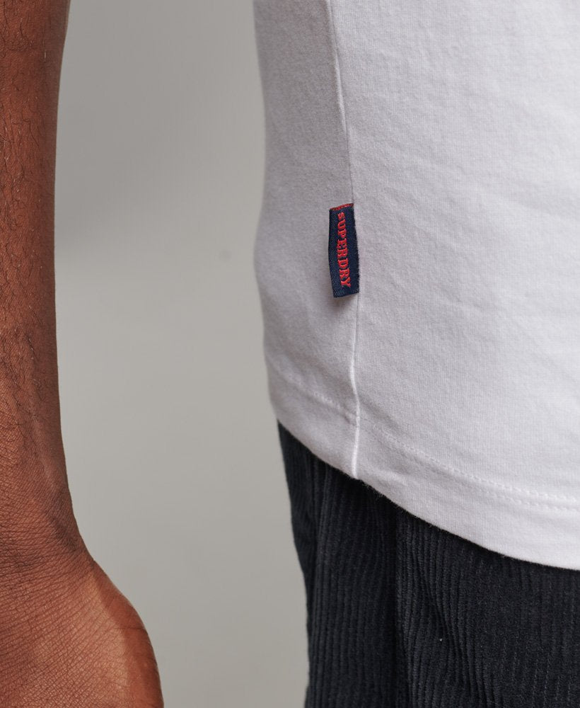 Vintage Essential Logo White Tee-Side superdry tab view