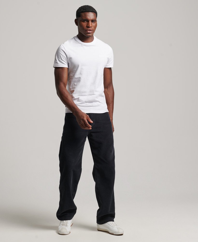 Vintage Essential Logo White Tee-Full model view