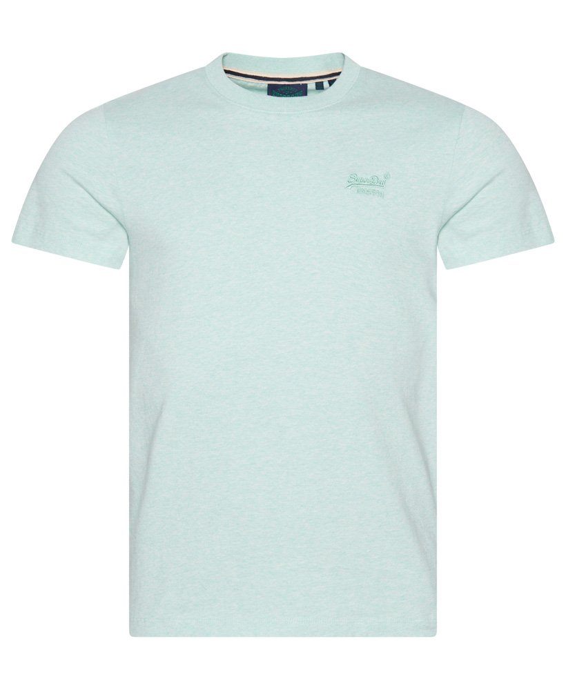 Men's Essential Logo Emb Tee-Light Mint Green Marl-Front View