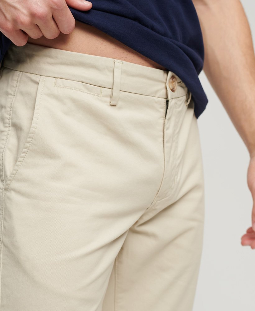 Men's Slim Tapered Stretch Chino-Pelican Beige-Waist View