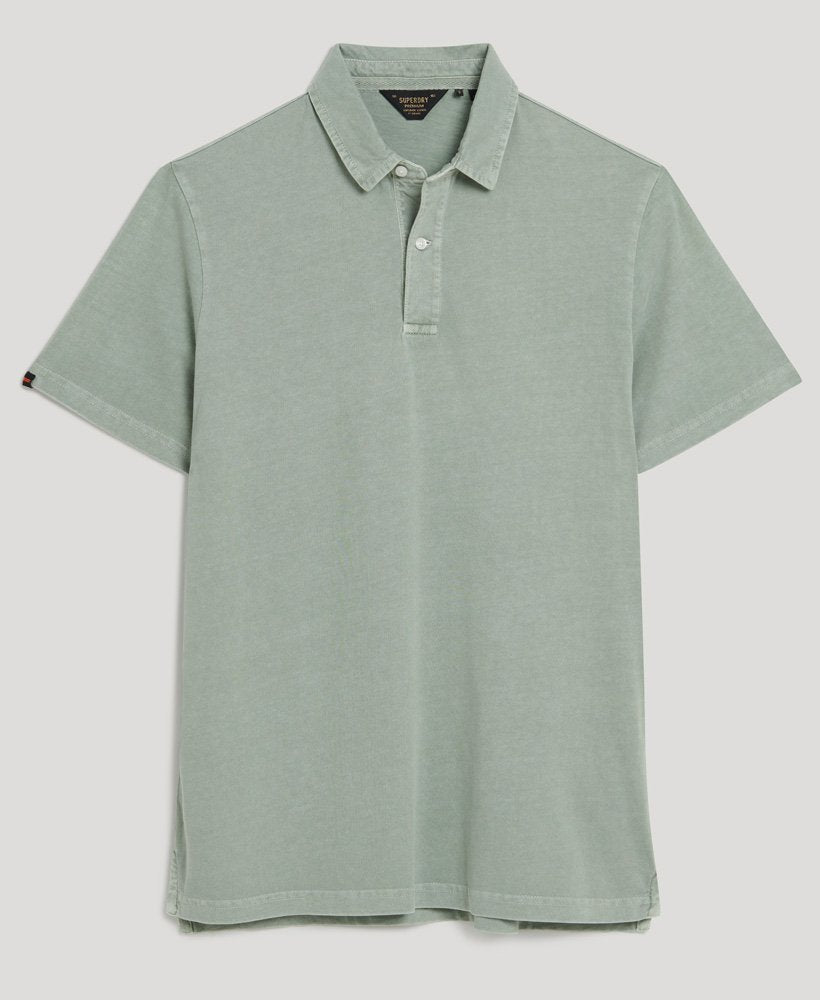 SUPERDRY Studios Jersey Polo-Desert Sage Green Desert Sage Green front view