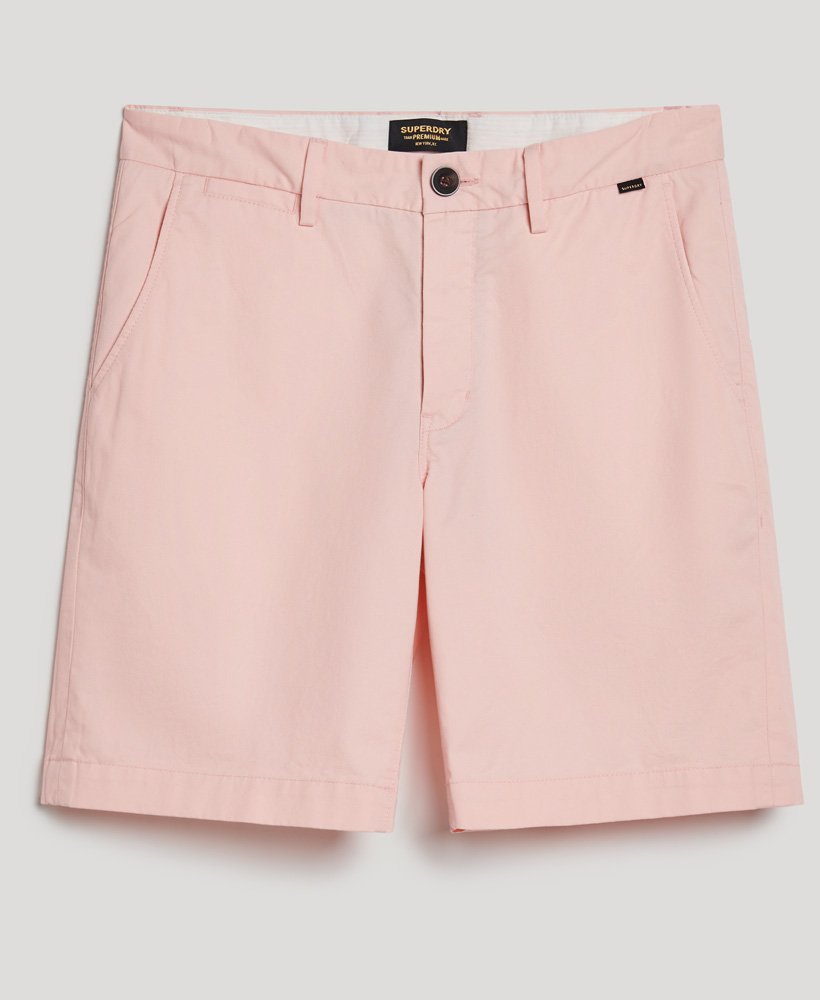 SUPERDRY Stretch Chino Short-Pink Sunset Pink Sunset flat front view