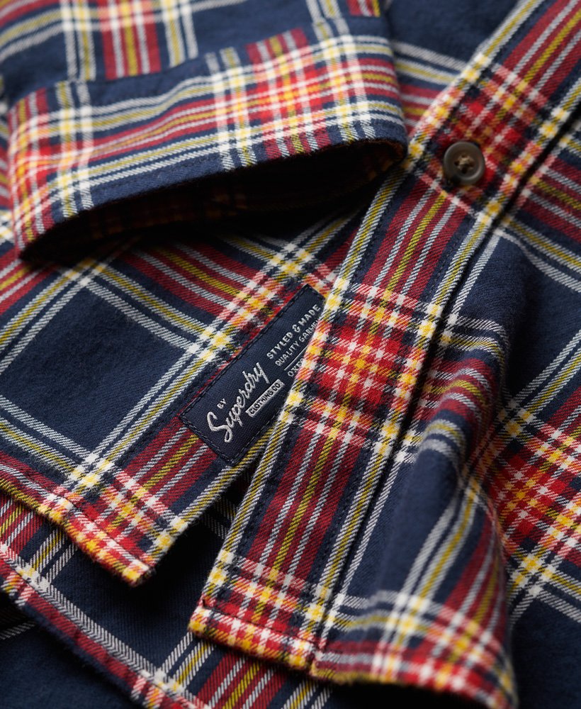 SUPERDRY Vintage Check Shirt-Navy Check Navy Check detail view