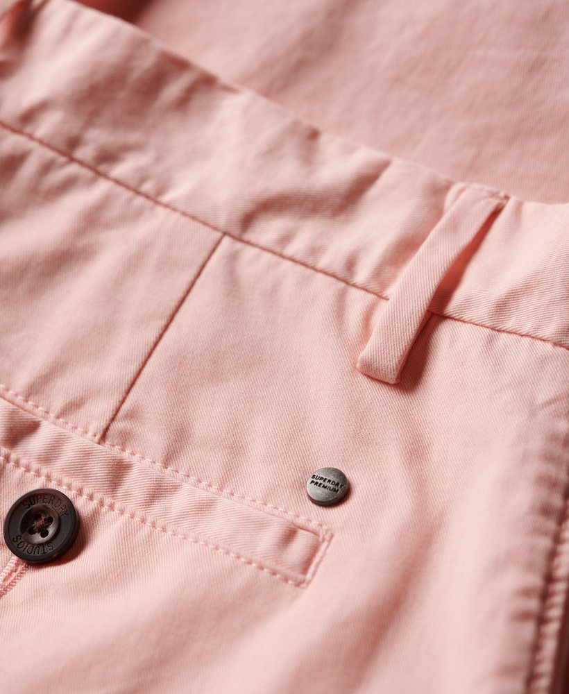 Men's Stretch Chino Short-Pink Sunset-Back View