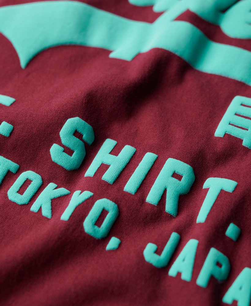 Men's Neon Vintage T-Shirt-Rich Berry Purple-Close Up View