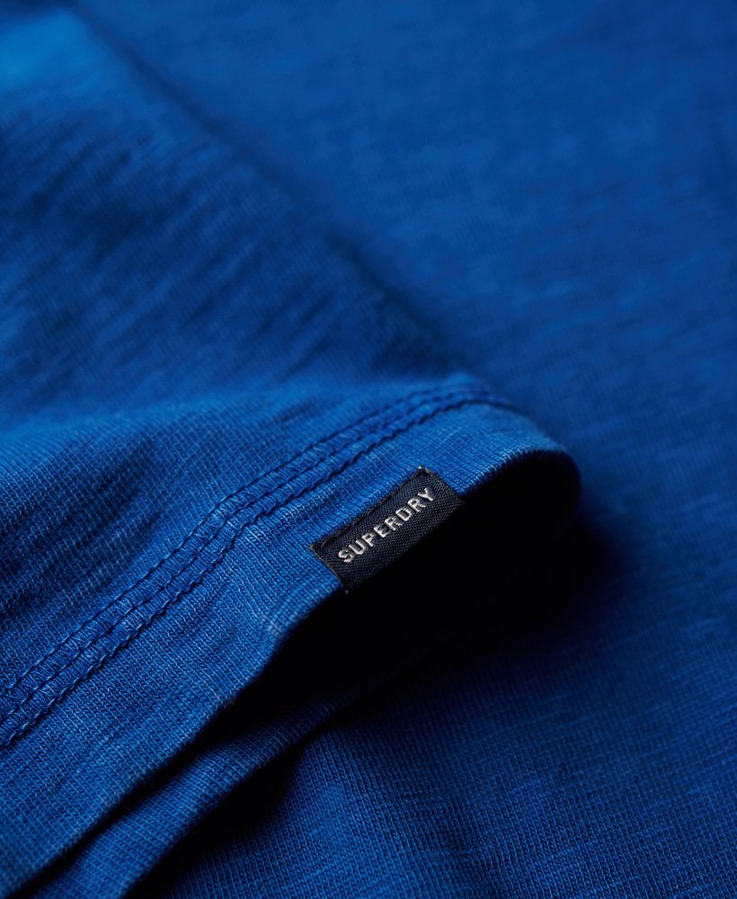 Men's Short Sleeve Jersey Grandad Top-Super Deep Navy-Logo Tab View