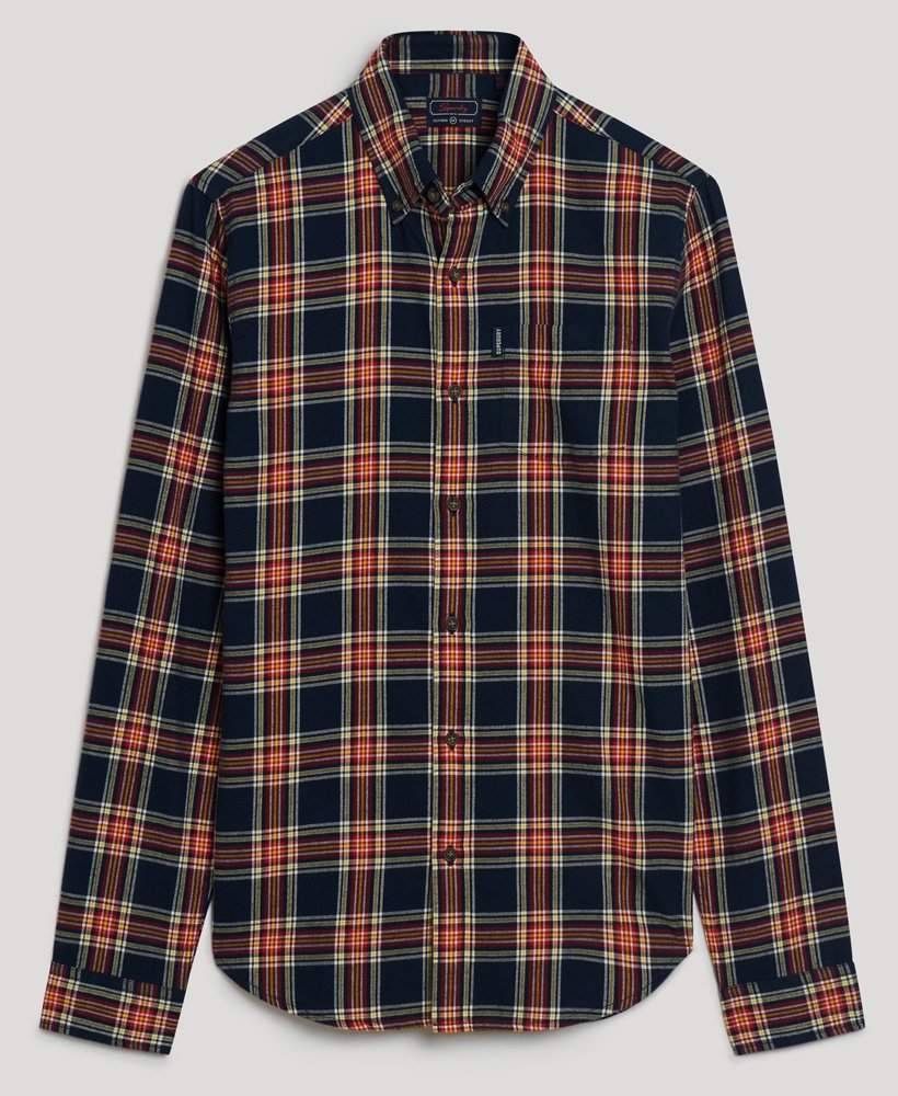 SUPERDRY Vintage Check Shirt-Navy Check Navy Check front view