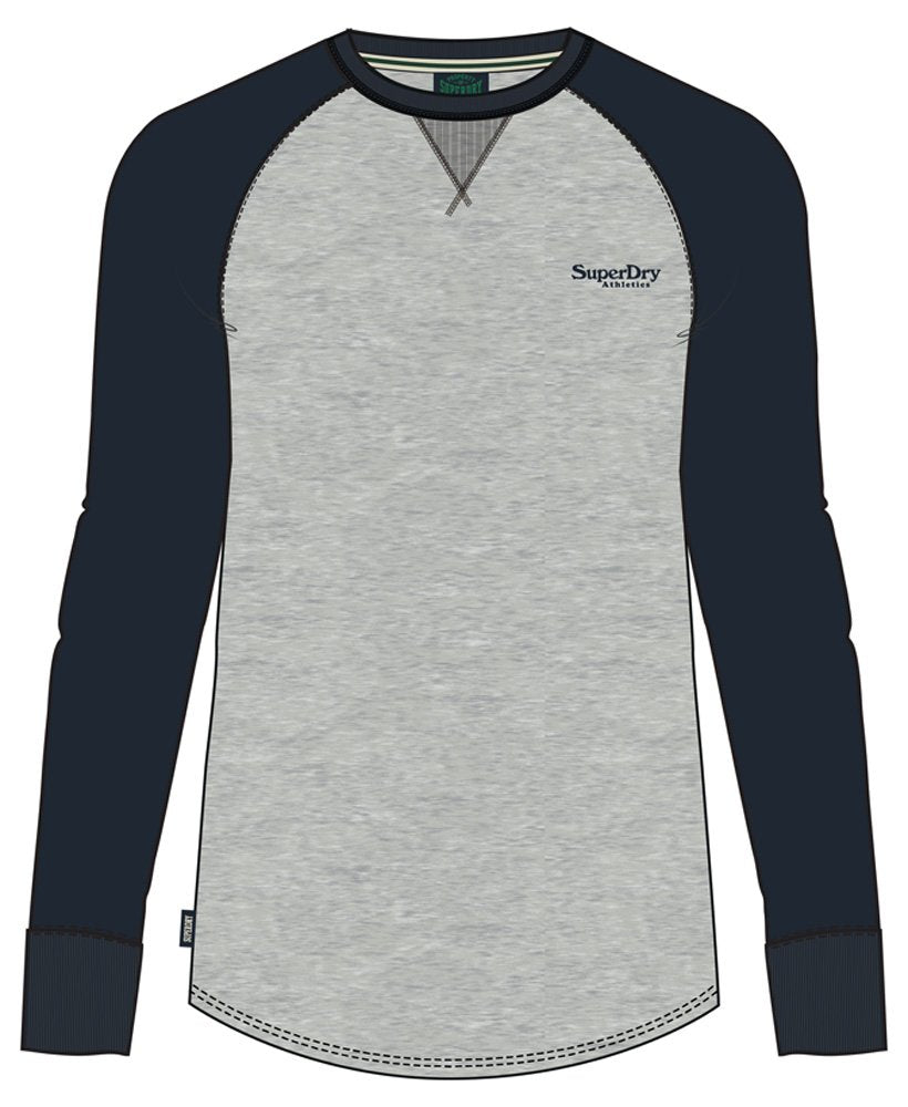 Essential Logo Baseball Top-Grey/Navy-Cad view