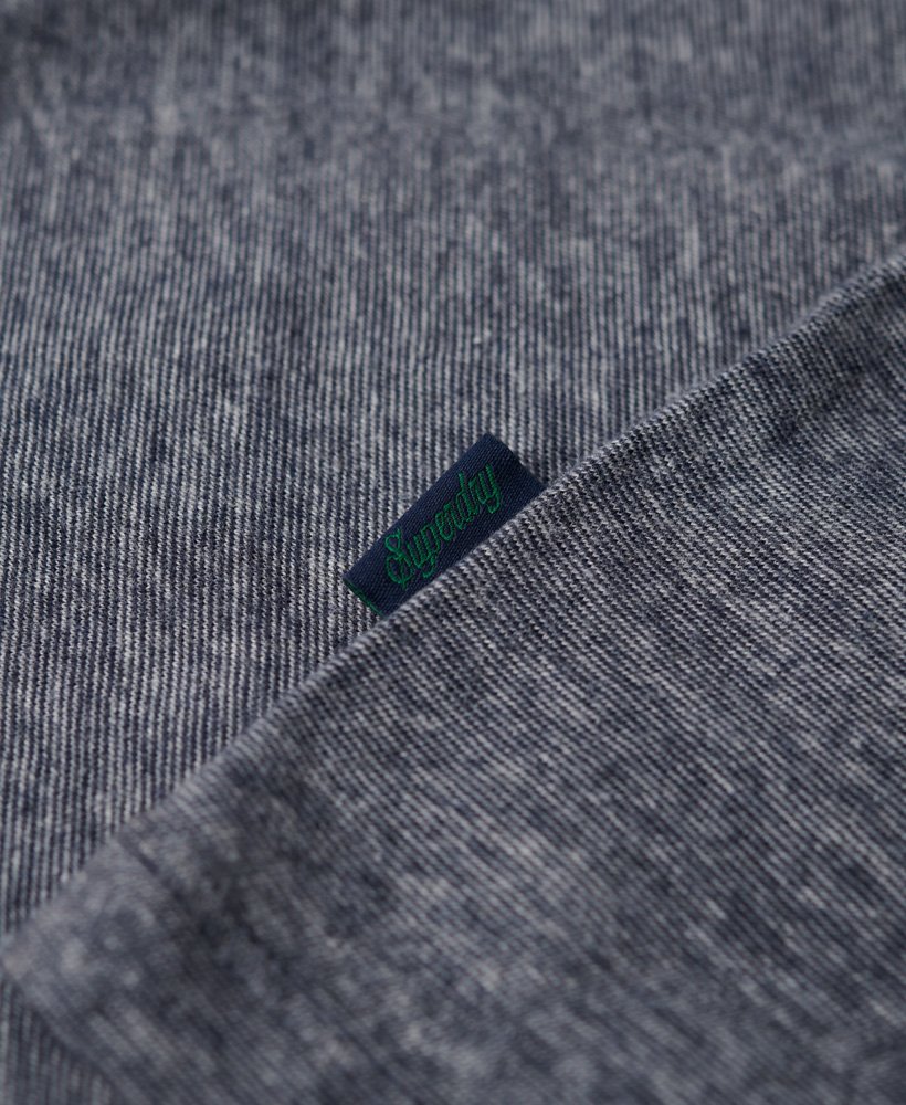 SUPERDRY Essential Logo Embroidered Tee- Navy/Grey Eclipse Navy/Grey Marl Feeder detail view