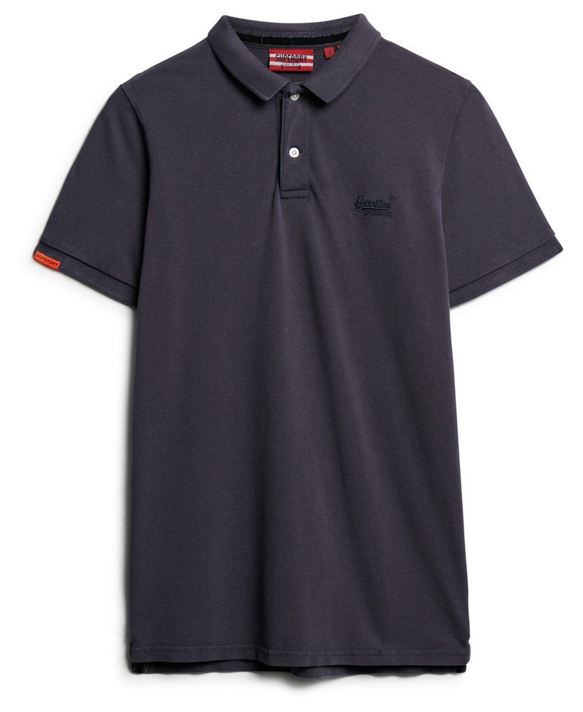 SUPERDRY Vintage Destroy Polo-Destroy Graphic Black Destroy Graphic Black front view