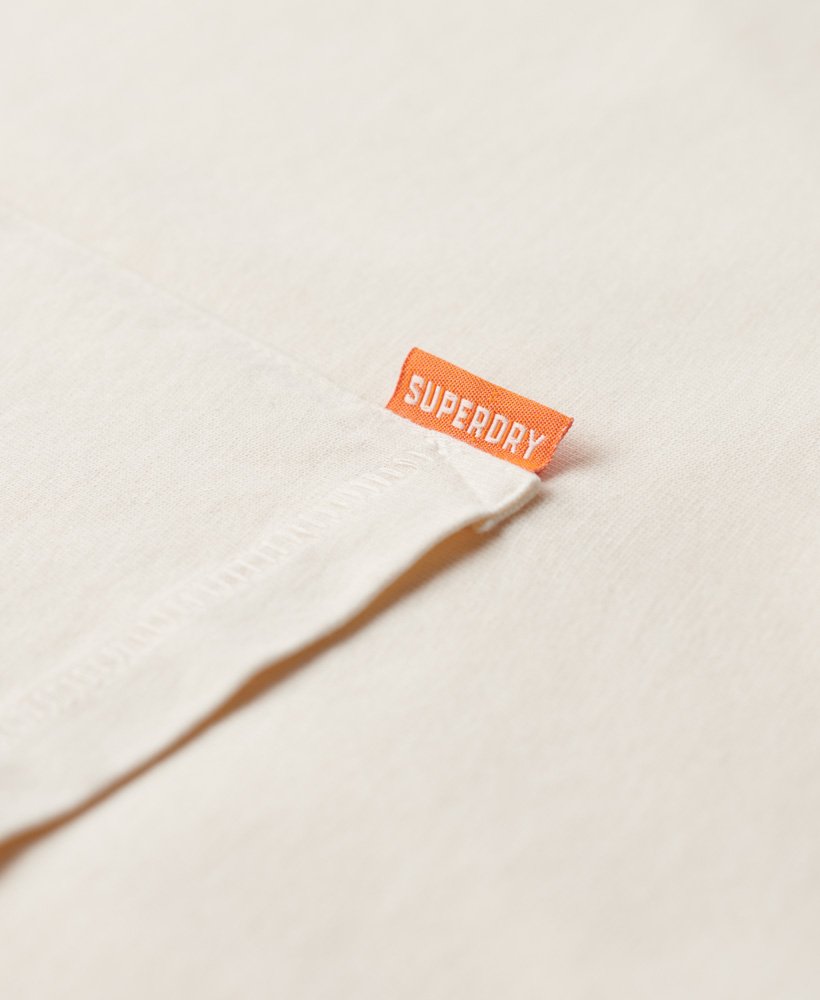 SUPERDRY Essential Washed Pocket Tee-Washed Chalk Washed Chalk side view