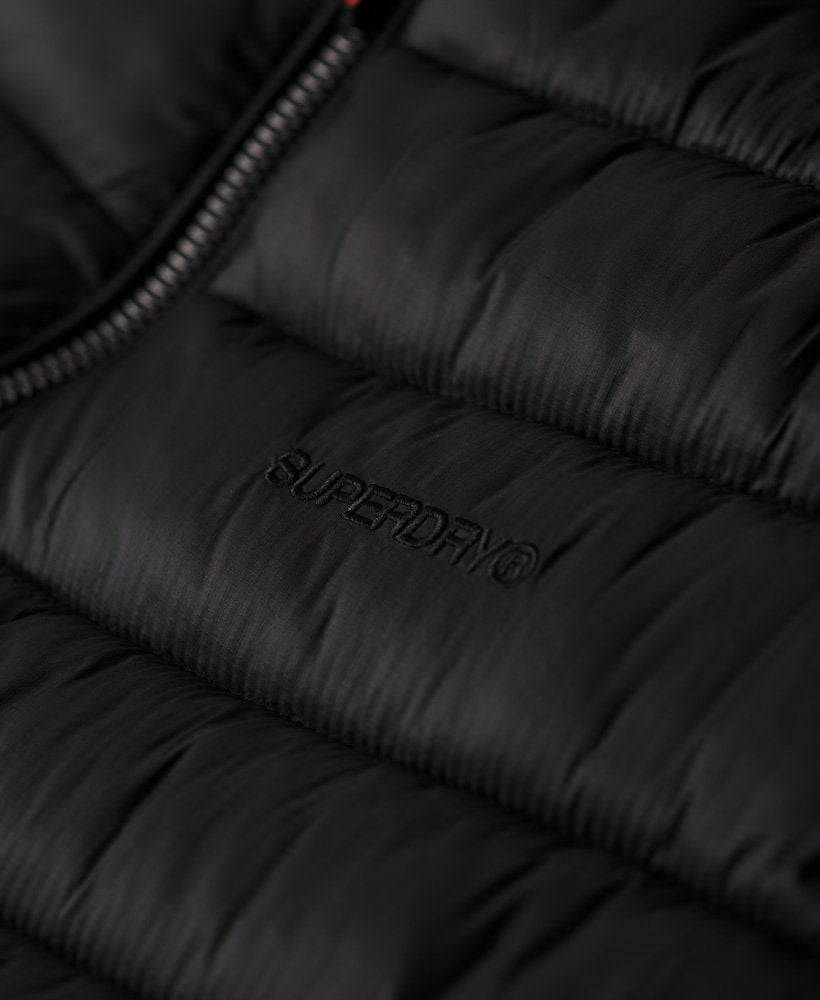 SUPERDRY Fuji Sport Padded Gilet-Black BLACK model front view