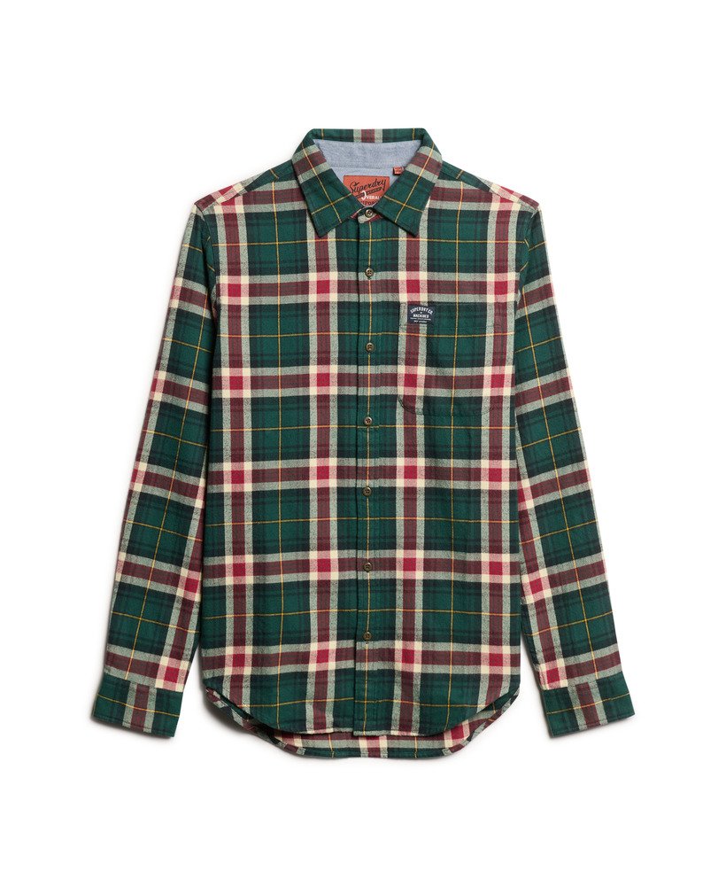 SUPERDRY Cotton Lumberjack Shirt-Oregon Check Green Oregon Check Green side view
