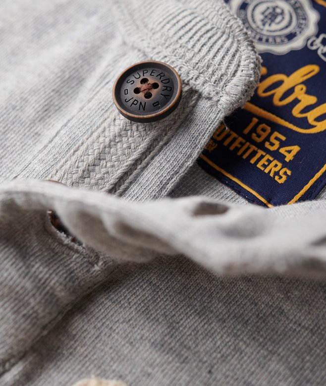SUPERDRY Vintage Athletic Grandad Top-Cadet Grey Marl Cadet Grey Marl side view