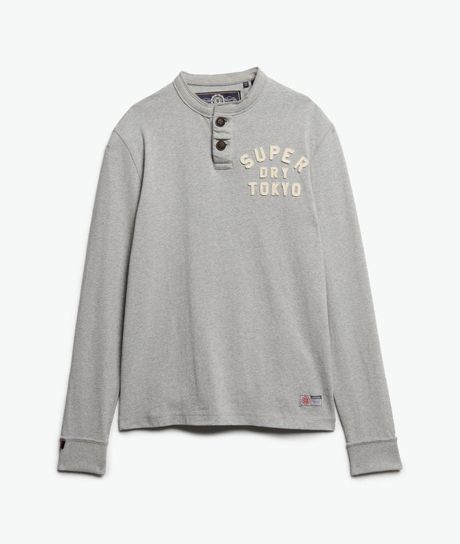 SUPERDRY Vintage Athletic Grandad Top-Cadet Grey Marl Cadet Grey Marl alternate view