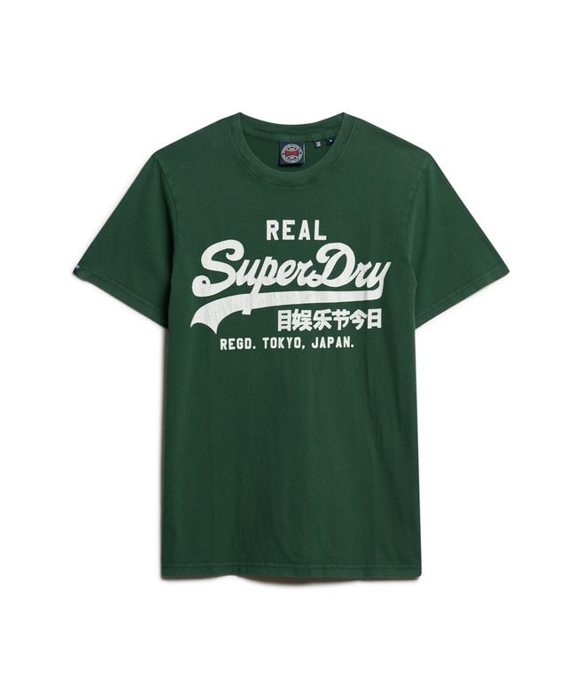 SUPERDRY Vintage Logo Graphic T-Shirt-Enamel Green Enamel Green back view