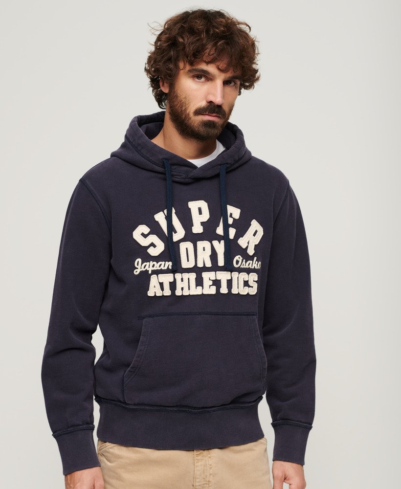 SUPERDRY Vintage Athletic Hoodie-Eclipse Navy Eclipse Navy front view