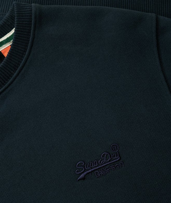SUPERDRY Essential Logo Crew Sweatshirt-Eclipse Navy Eclipse Navy back view
