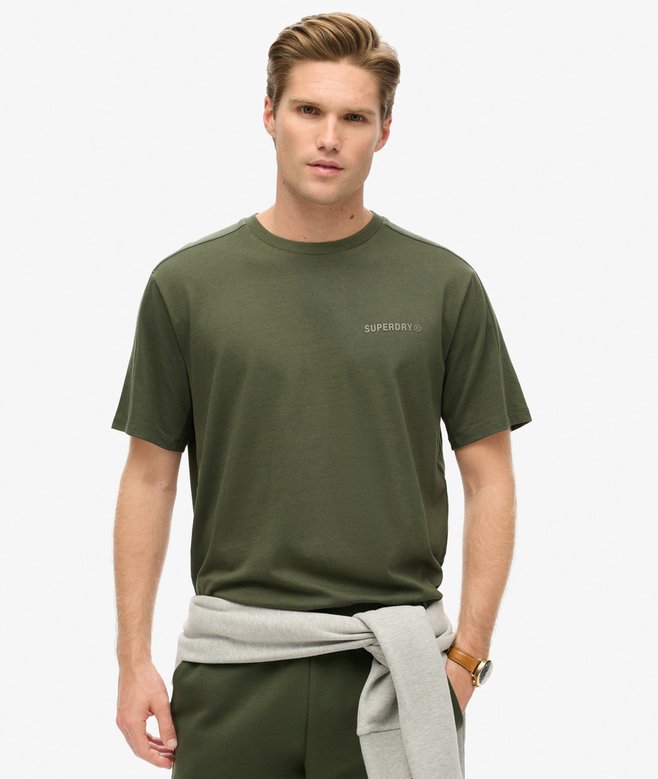 Tech Relaxed Tee-Dark Moss Green