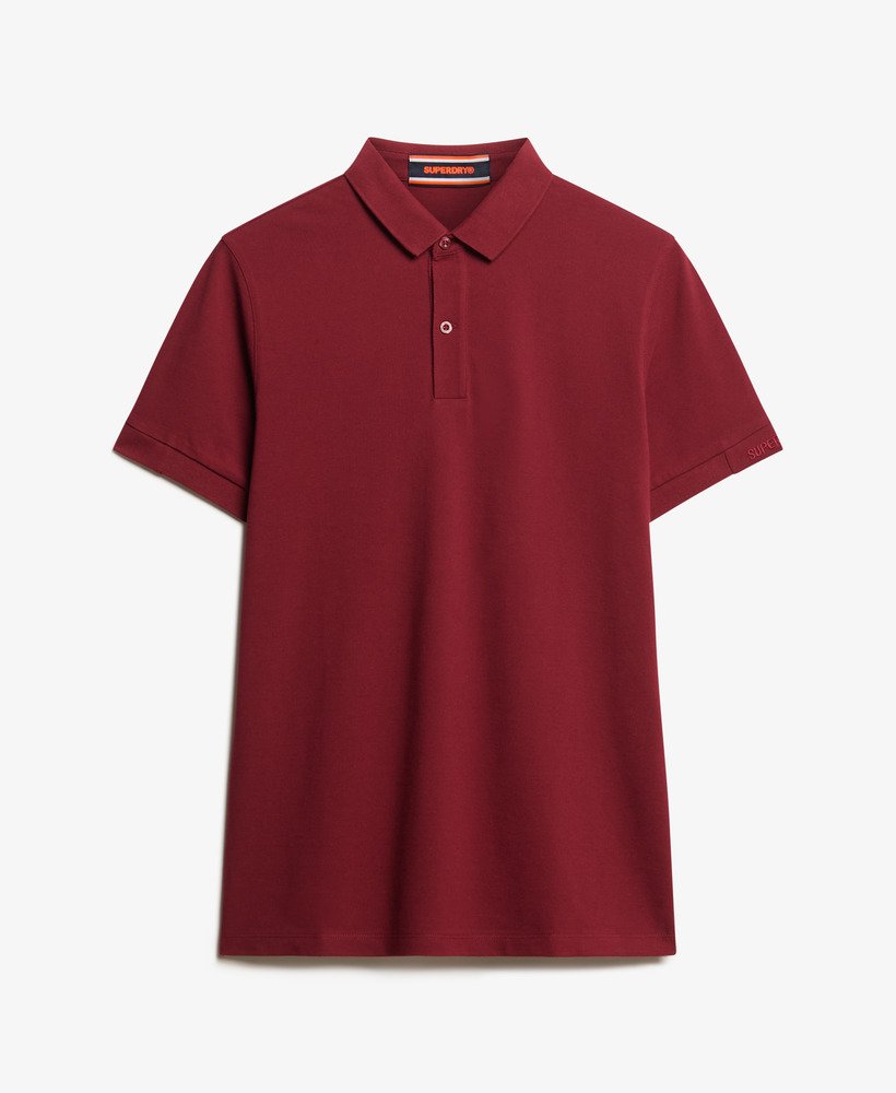 SUPERDRY City Pique Polo-Stanton Red Stanton Red flat front view