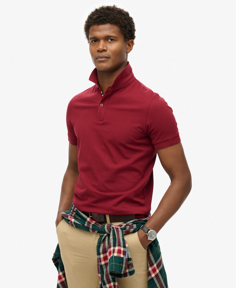 SUPERDRY City Pique Polo-Stanton Red Stanton Red front view
