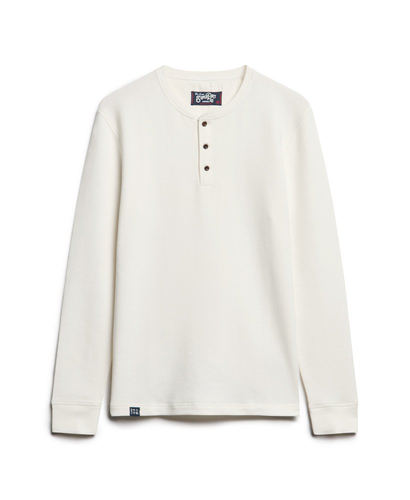 SUPERDRY Merchant- Grandad Top-Ecru Ecru view 24