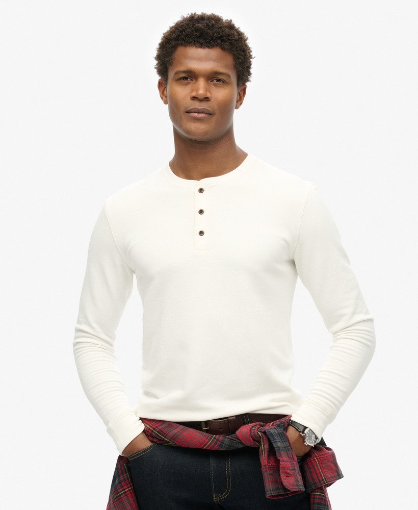 SUPERDRY Merchant- Grandad Top-Ecru Ecru alternate view