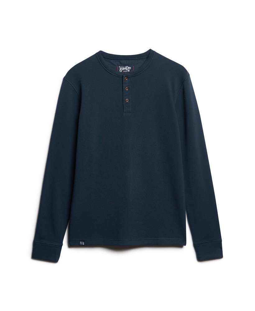 SUPERDRY Merchant Grandad Top-Eclipse Navy Eclipse Navy flat front view