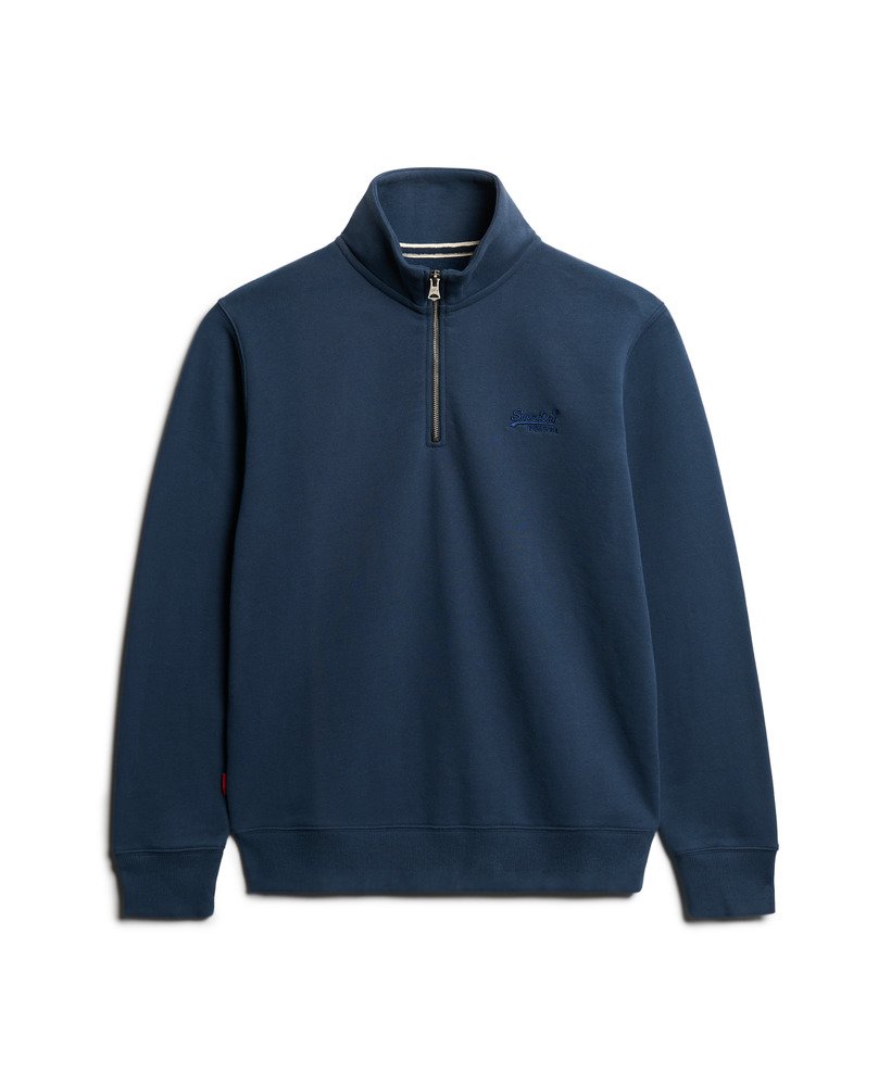 Essential Logo Henley-Navy-Front view