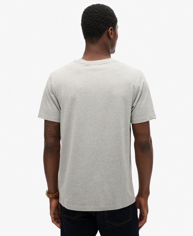 Vintage Logo Heritage Relaxed Tee-College Grey Marl-Back view