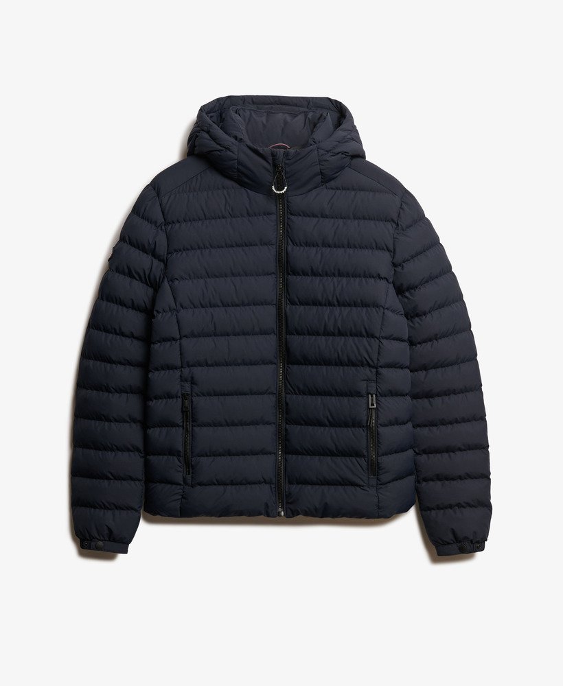 Men'sHooded Fuji Padded Jacket-Eclipse Navy-Front View