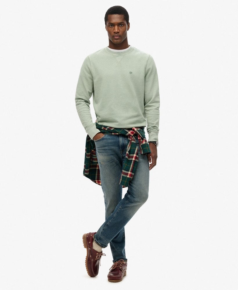 SUPERDRY Classic Essential Sweatshirt-Slate Grey Slate Grey model front view