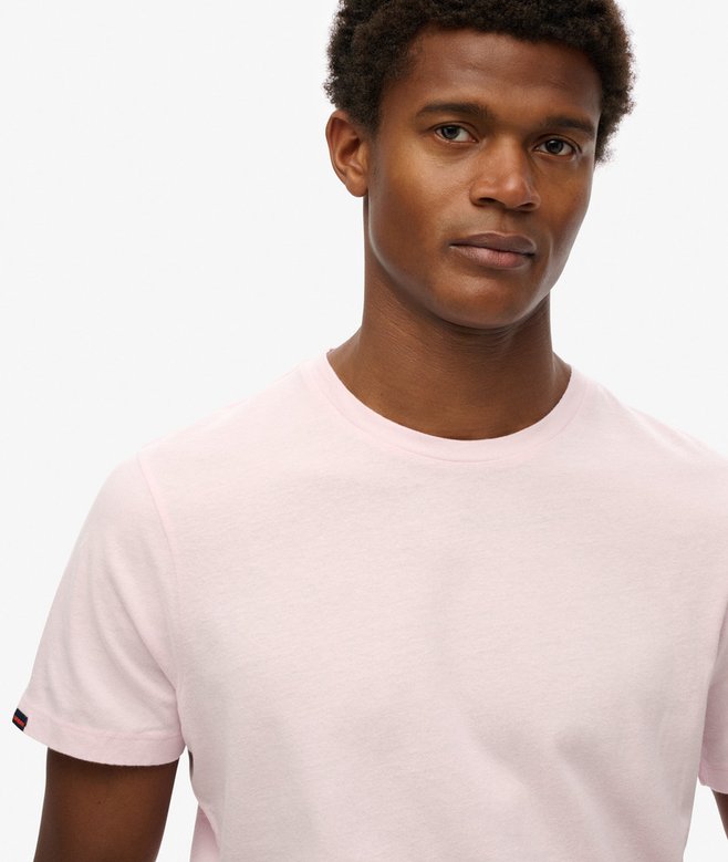 Men's Classic Essential Tee-Faint Pink-Closer View of Front