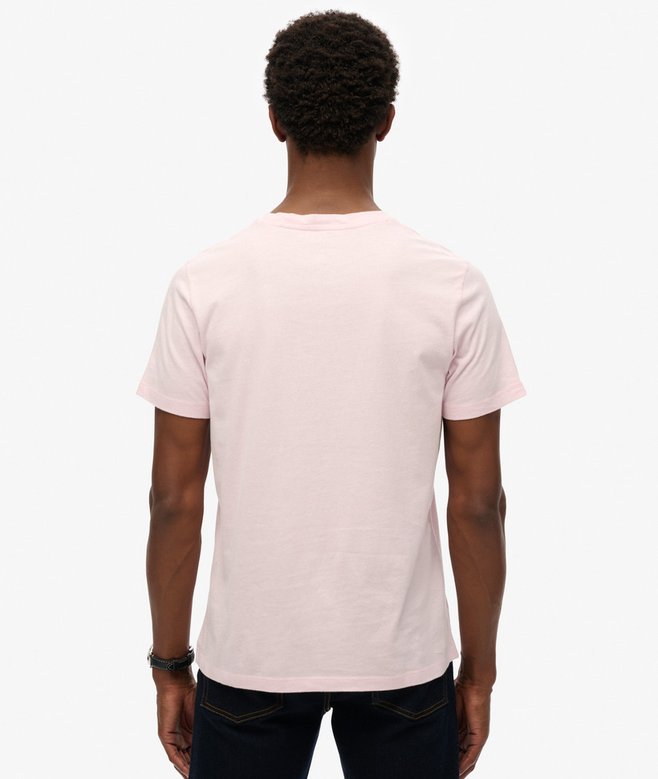 Men's Classic Essential Tee-Faint Pink-Back View