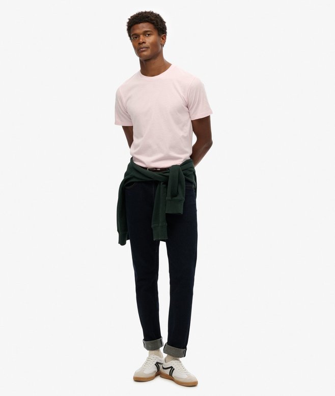 SUPERDRY Classic Essential Tee-Faint Pink Faint Pink model front view