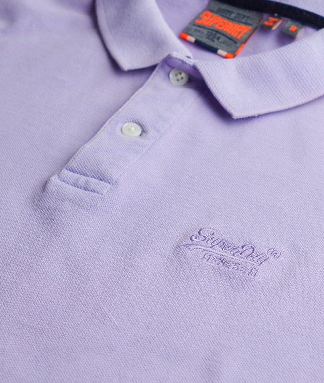 SUPERDRY Vintage Destroy Polo-Light Lavender Purple Light Lavender Purple side view