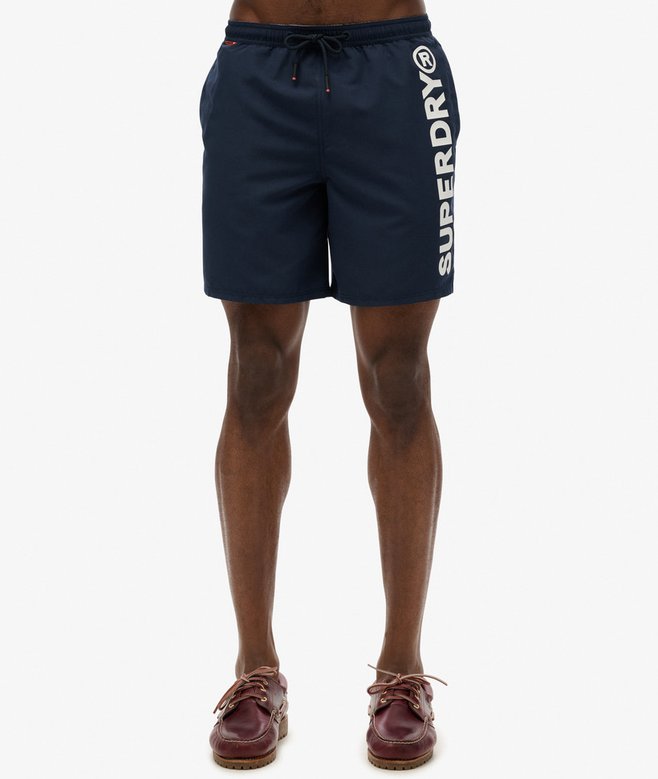 Sport GraphicNautical Navy Swim Short-Front view
