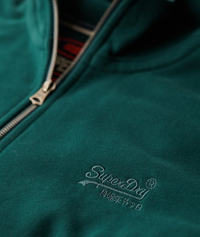 Men's Essential Logo Henley-Dark Pine Green-Logo View