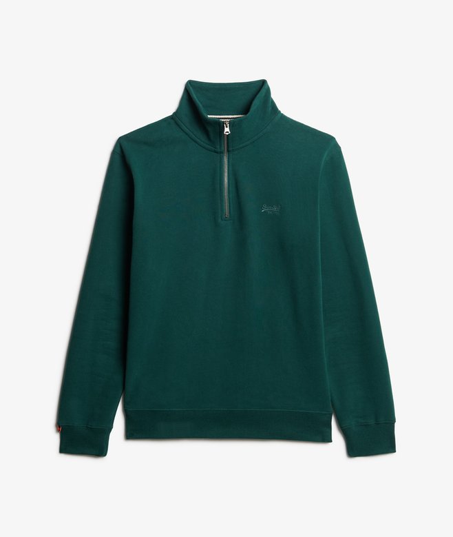 Essential Logo Henley-Dark Pine Green