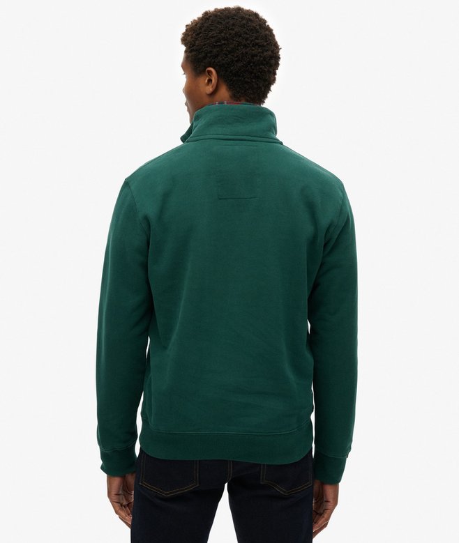 Essential Logo Henley-Dark Pine Green