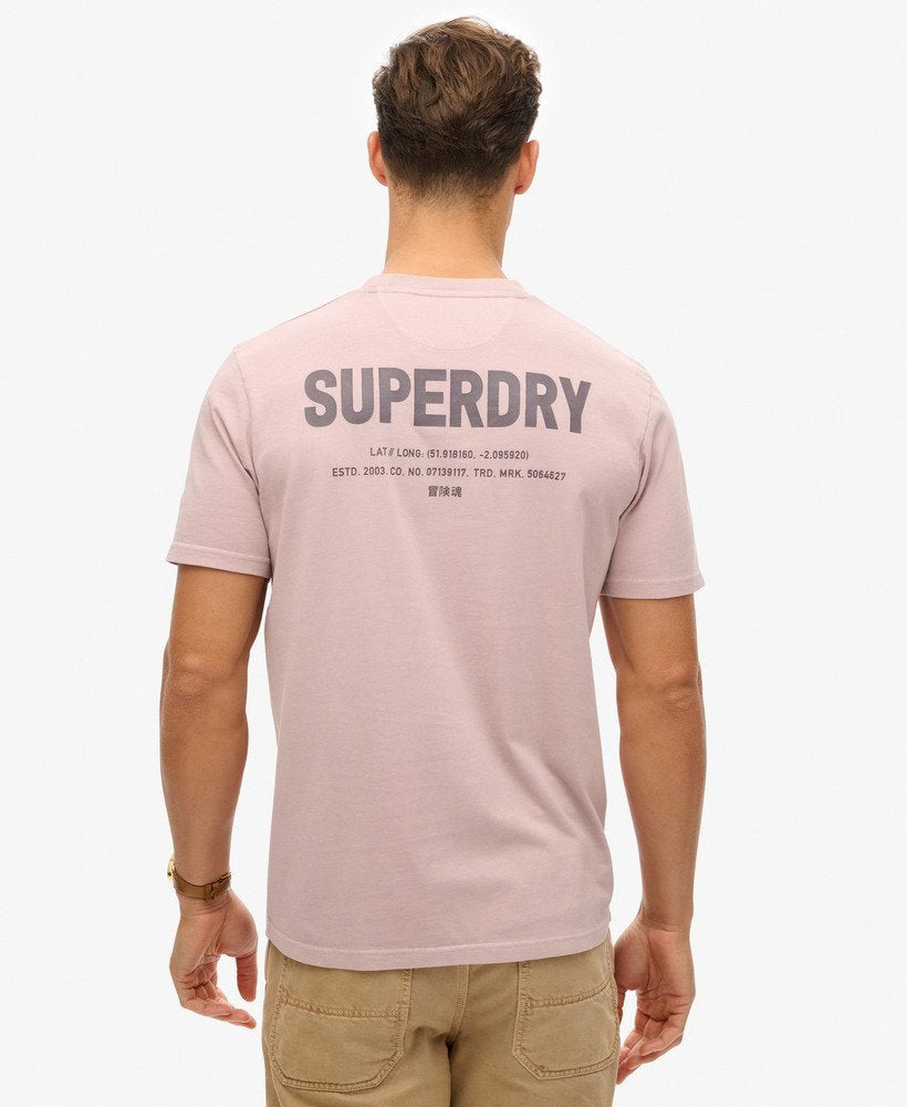 SUPERDRY Utility Sport Graphic Cloud Grey Tee Cloud Grey detail view