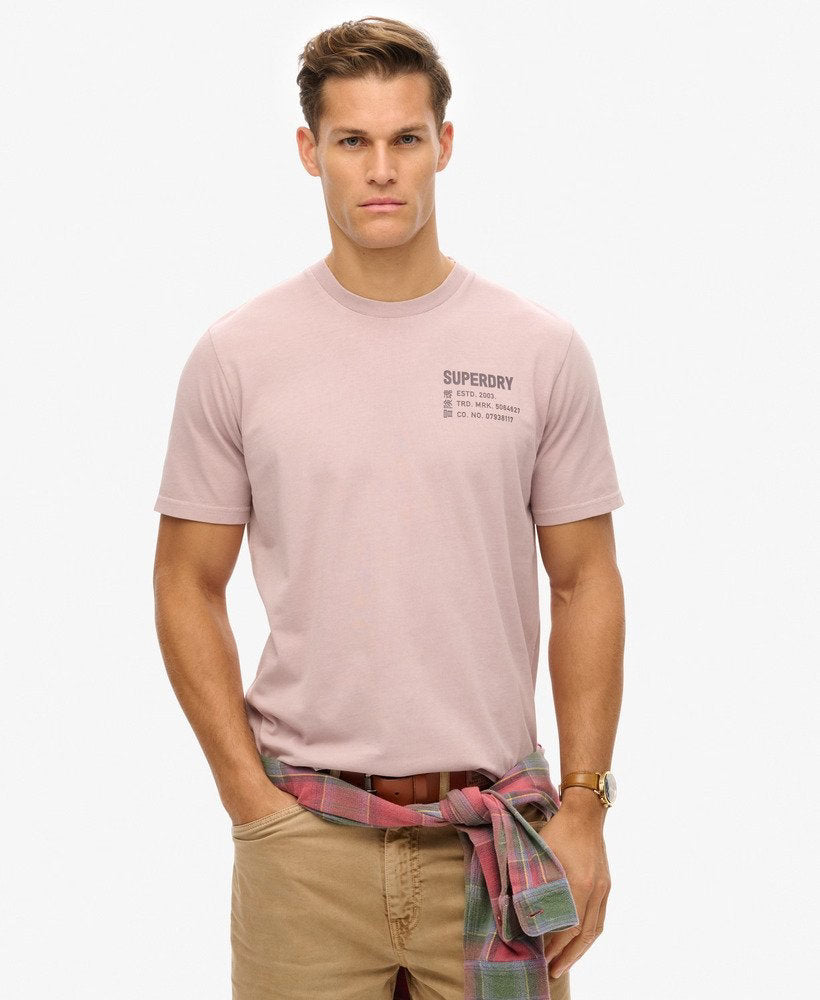 SUPERDRY Utility Sport Graphic Cloud Grey Tee Cloud Grey front view